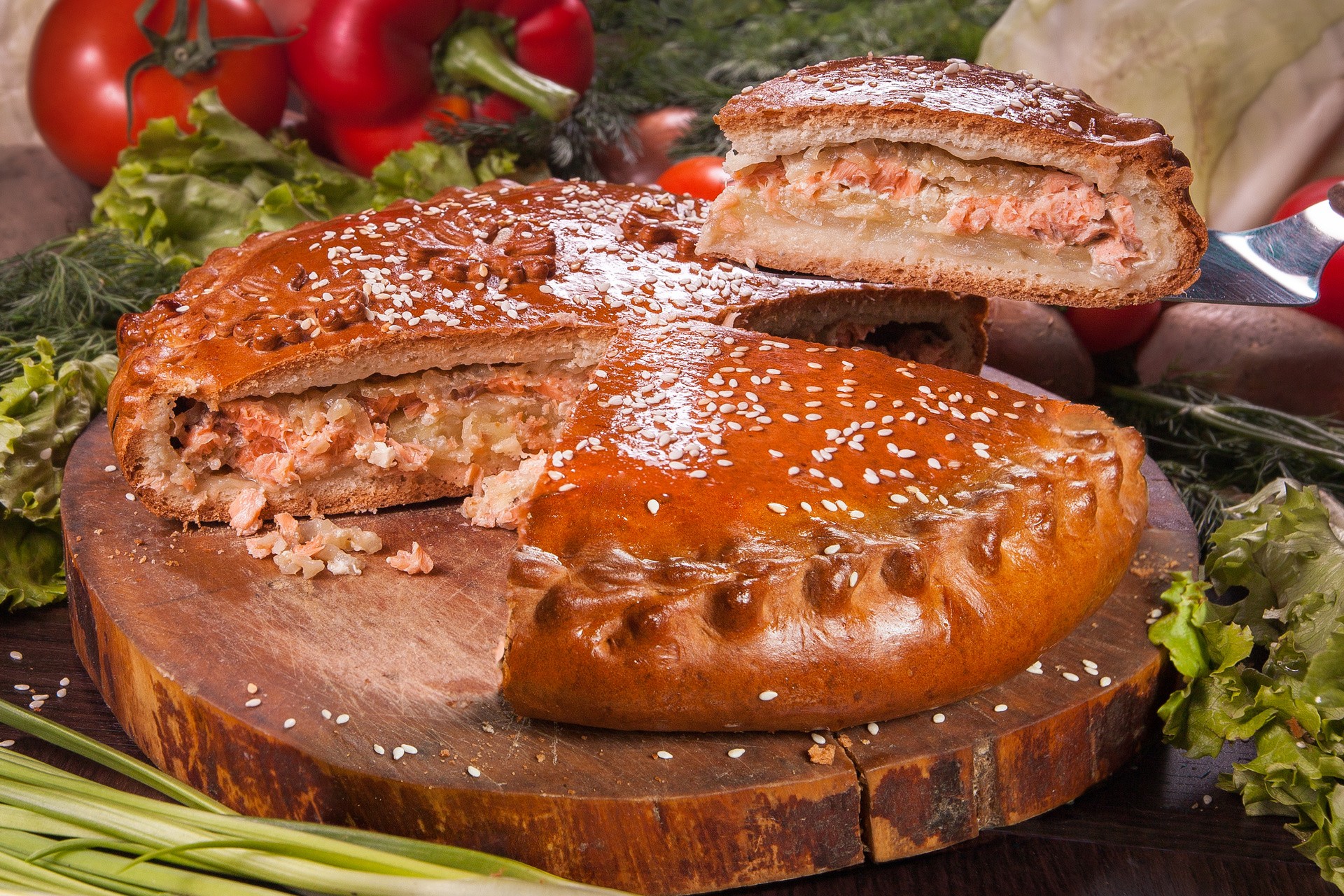 Пирог с кижучем и картофелем 1 кг
