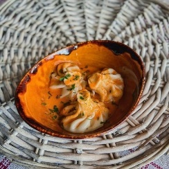 Хинкали с лососем