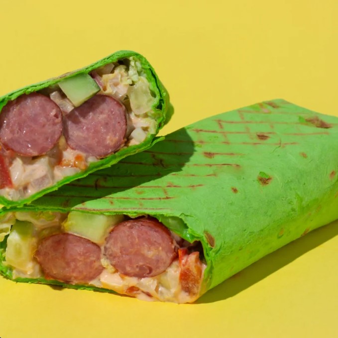 Хот-дог с охотничьими колбасками