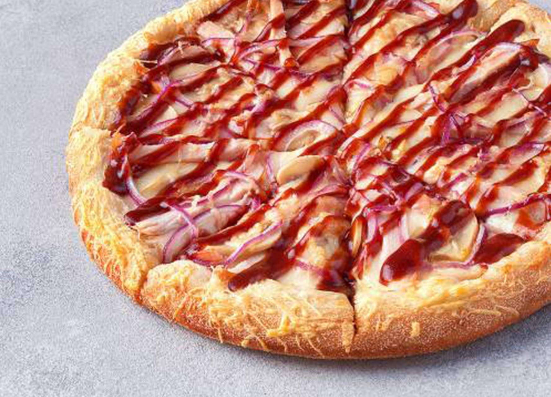 Пицца Чикен Барбекю 25 см на толстом с сыром