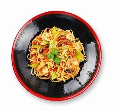 Wok удон с морепродуктами
