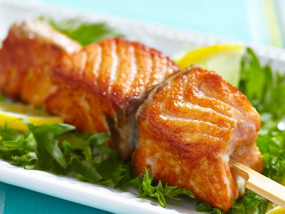 Филе семги на углях 