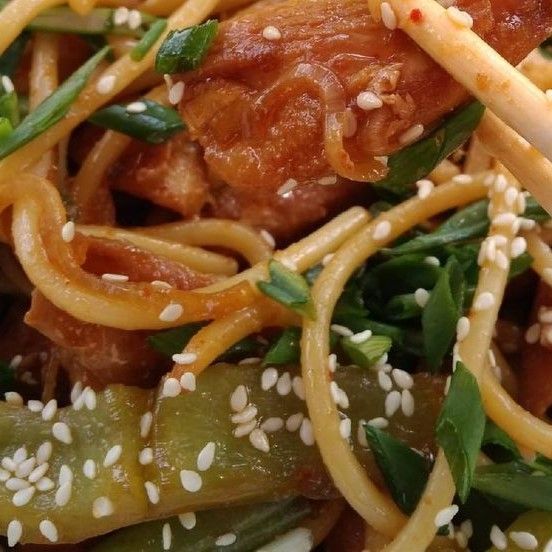 ТЕРИЯКИ СПАГЕТТИ С КУРИЦЕЙ