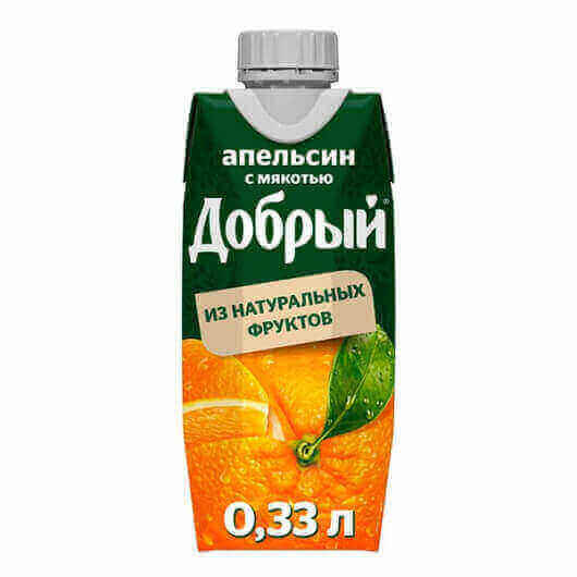 Сок добрый Апельсин 0,33л