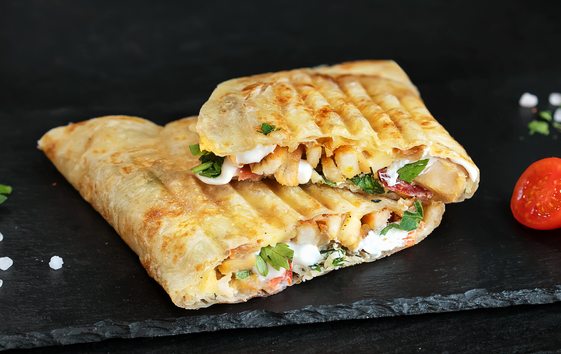 Лепешка Роти с курицей