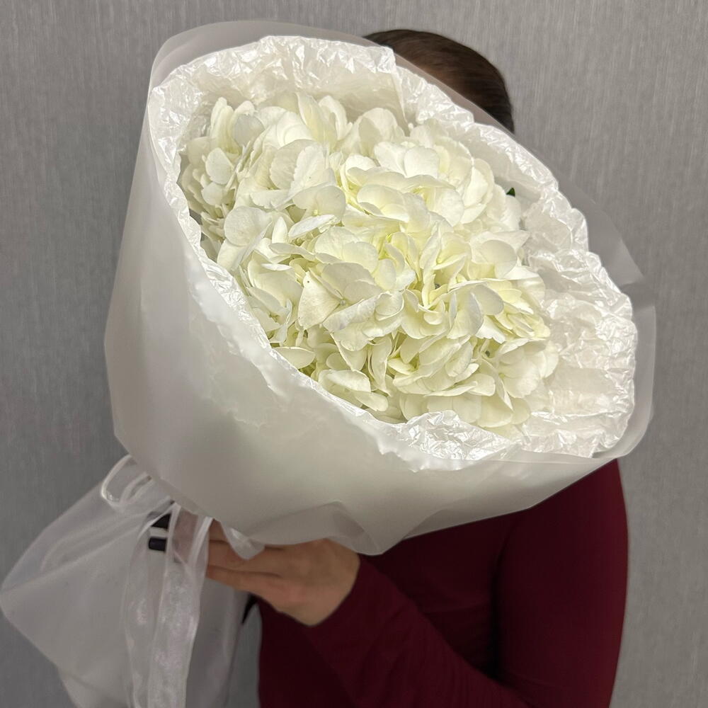 Букет из белой гортензии