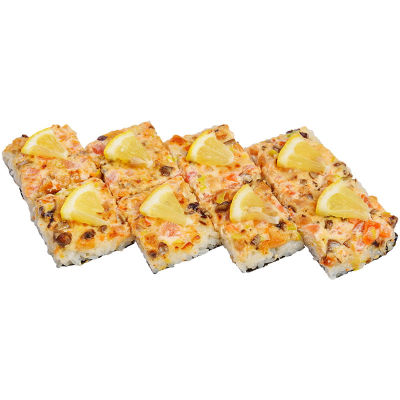 Суши пицца с курицей
