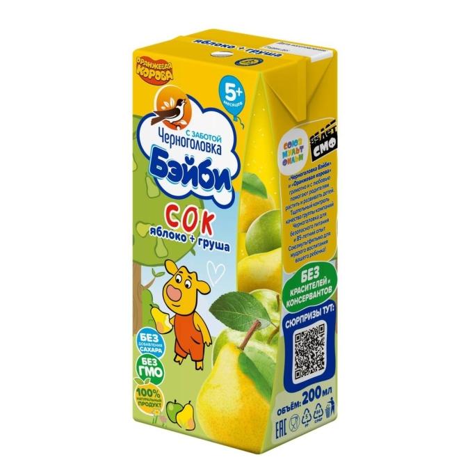 Сок (яблоко+груша) 0,2