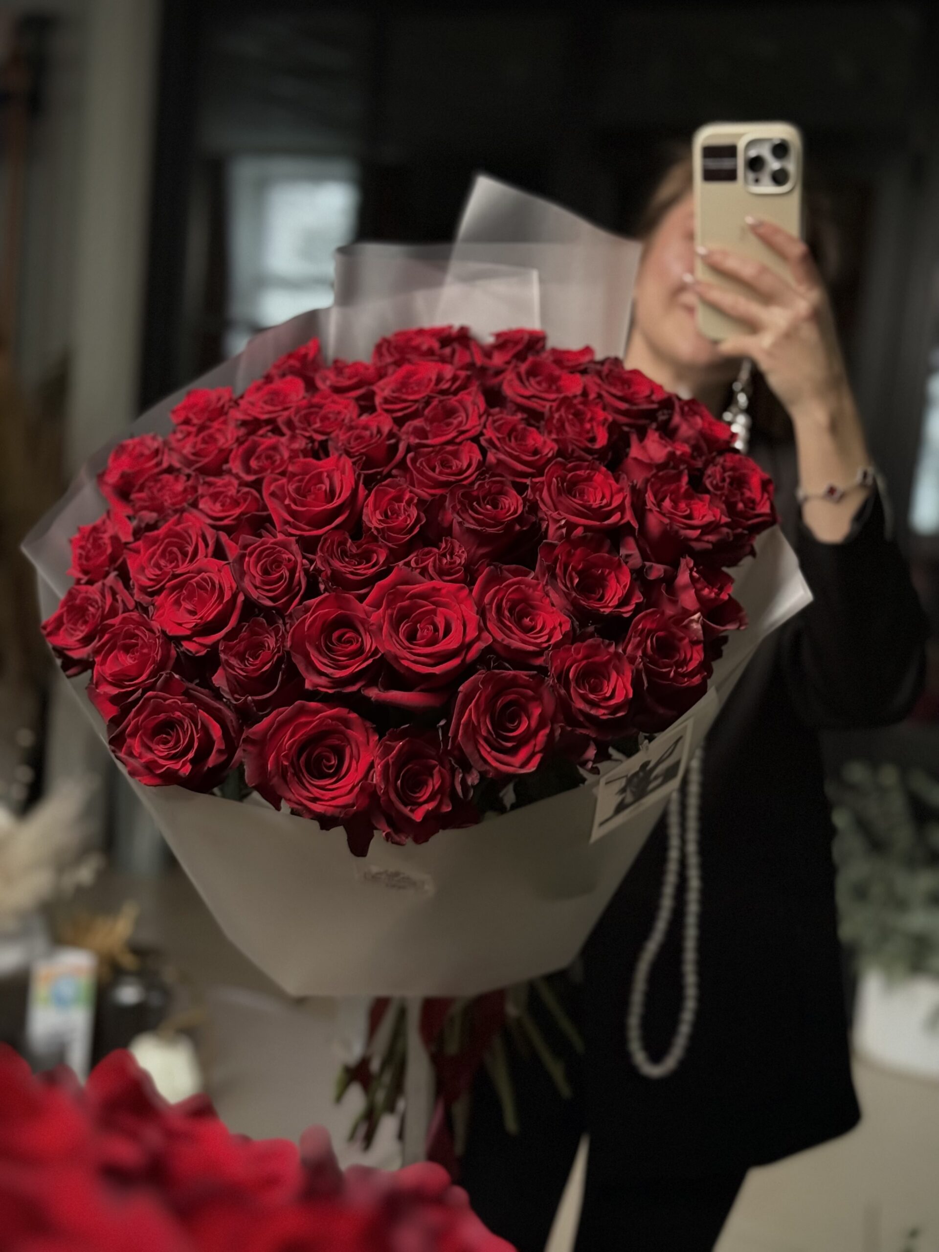 Роза красная 51 шт