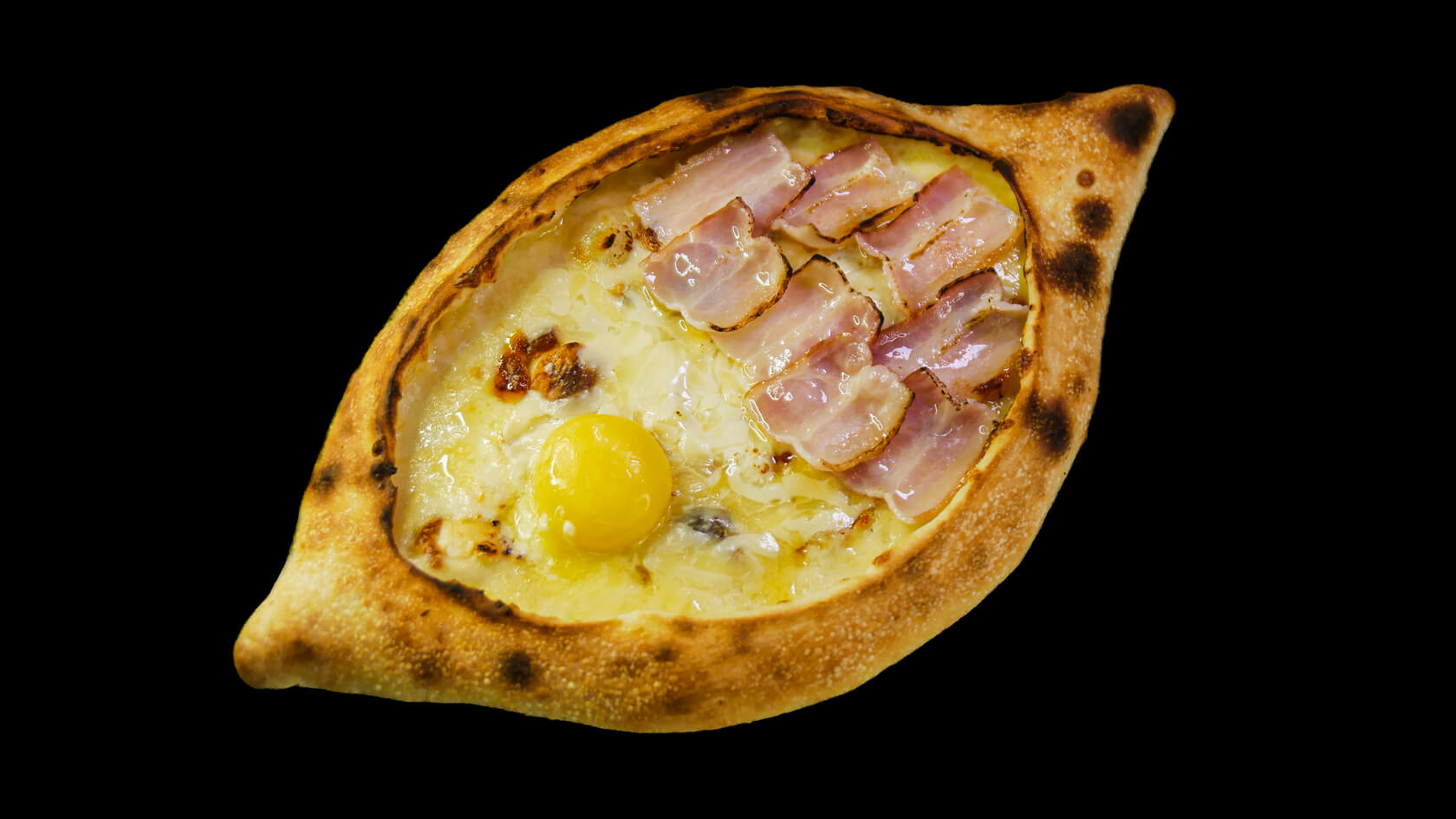 Хачапури по-аджарски с беконом