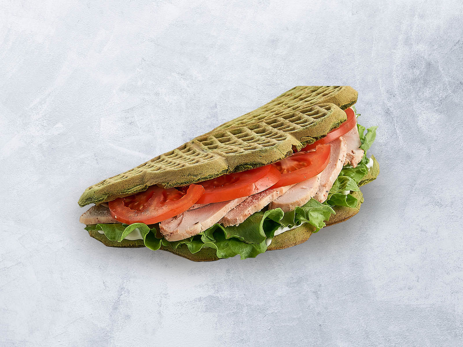 Вафля Цезарь на шпинатном мини Chibbis.