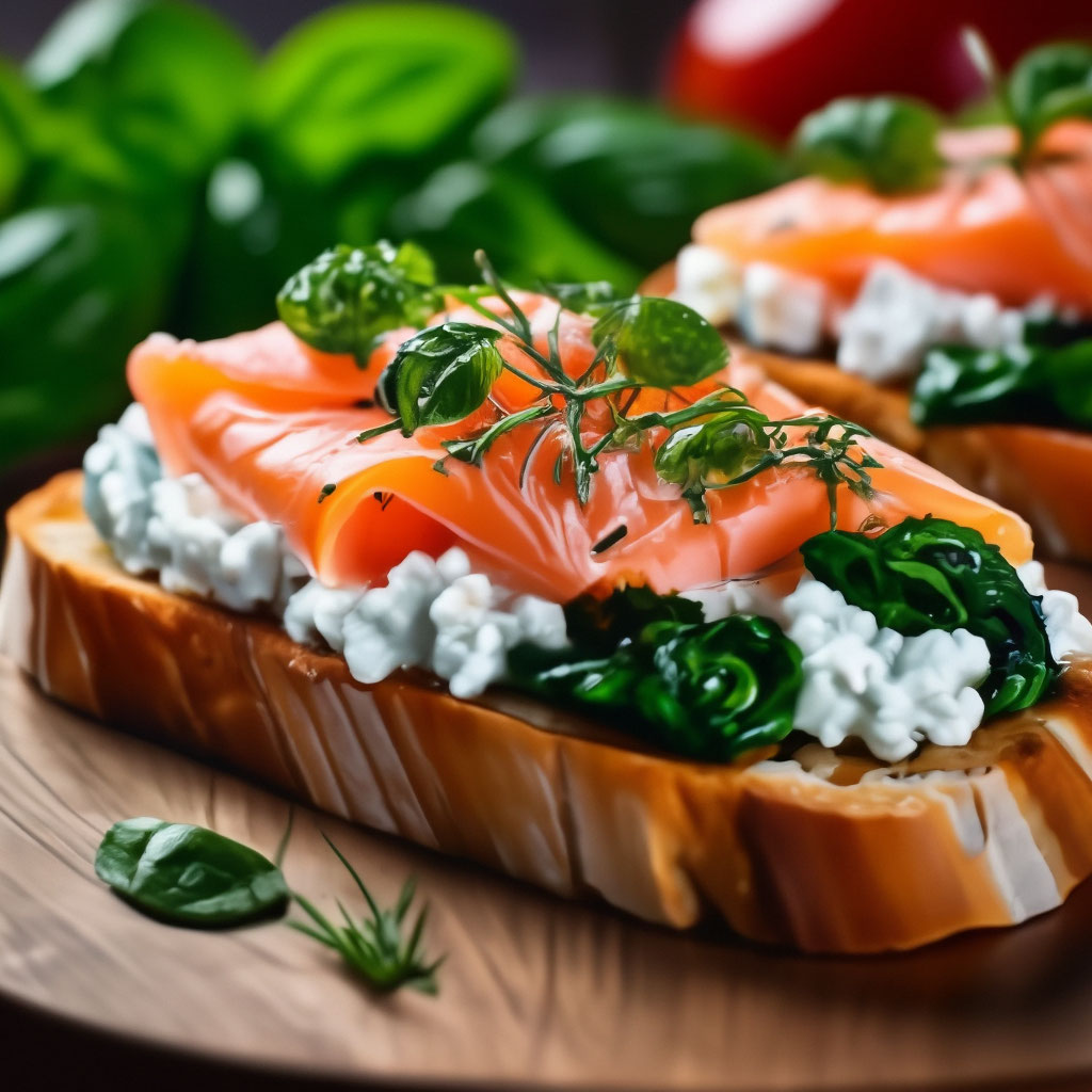 Брускетта с Сёмгой