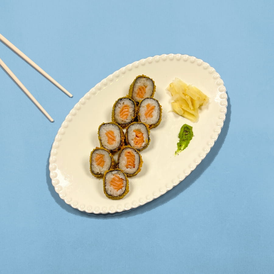 Жареные маки с лососем