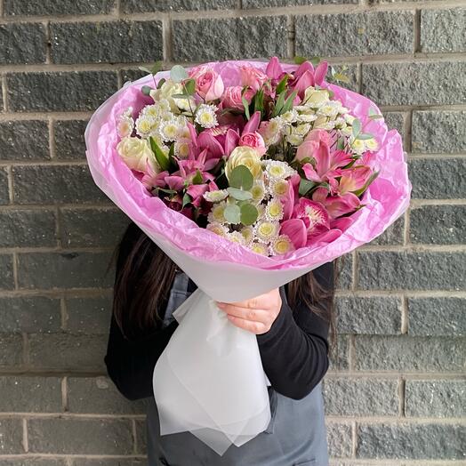 Букет с орхидеями