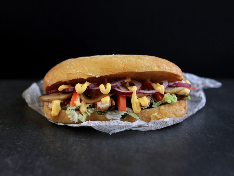 Панини с курицей и грибами