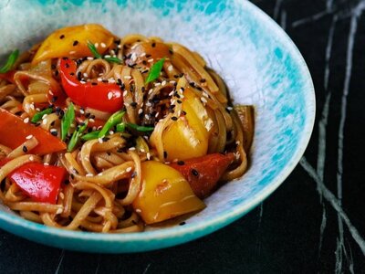 Лапша удон С креветками