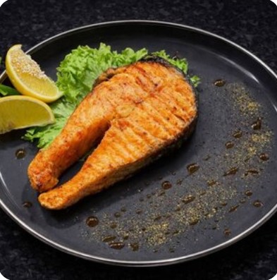 Семга на гриле