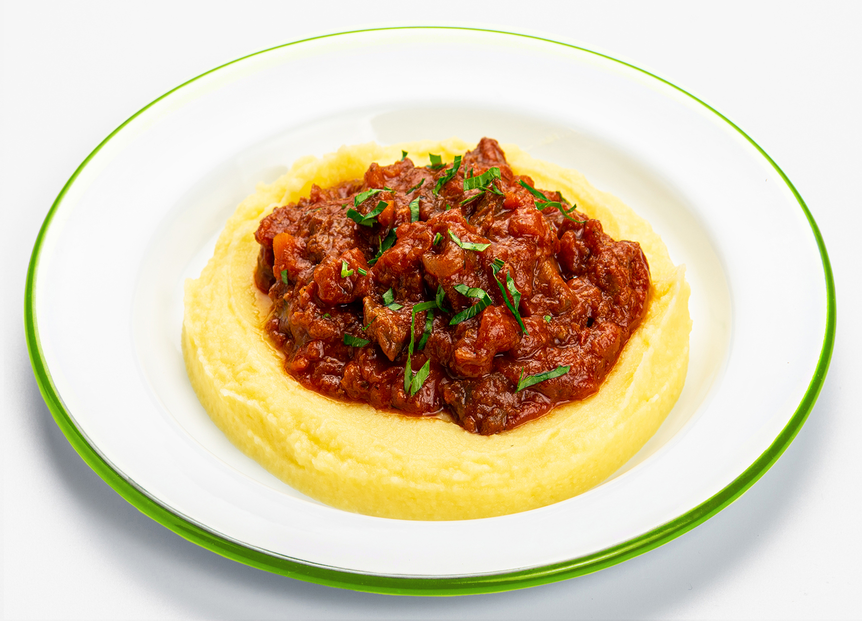 Гуляш из говядины с пюре