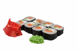 Ролл с лососем огурцом и сыром