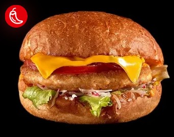 Бургер с курицей и овощами