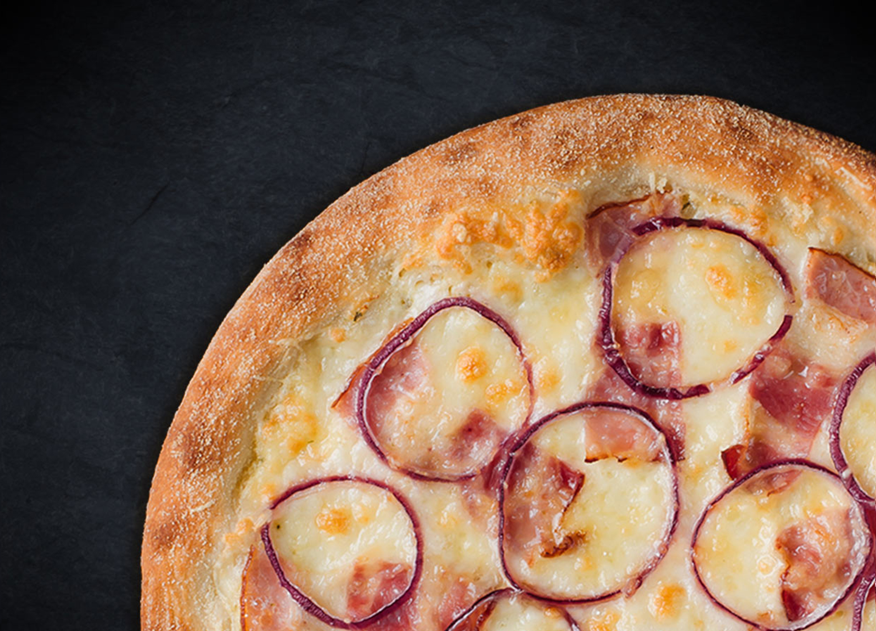 Карбонара 25 см (тонкое тесто)