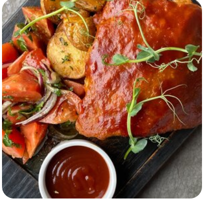 Рёбрышки Добро под брусничным соусом