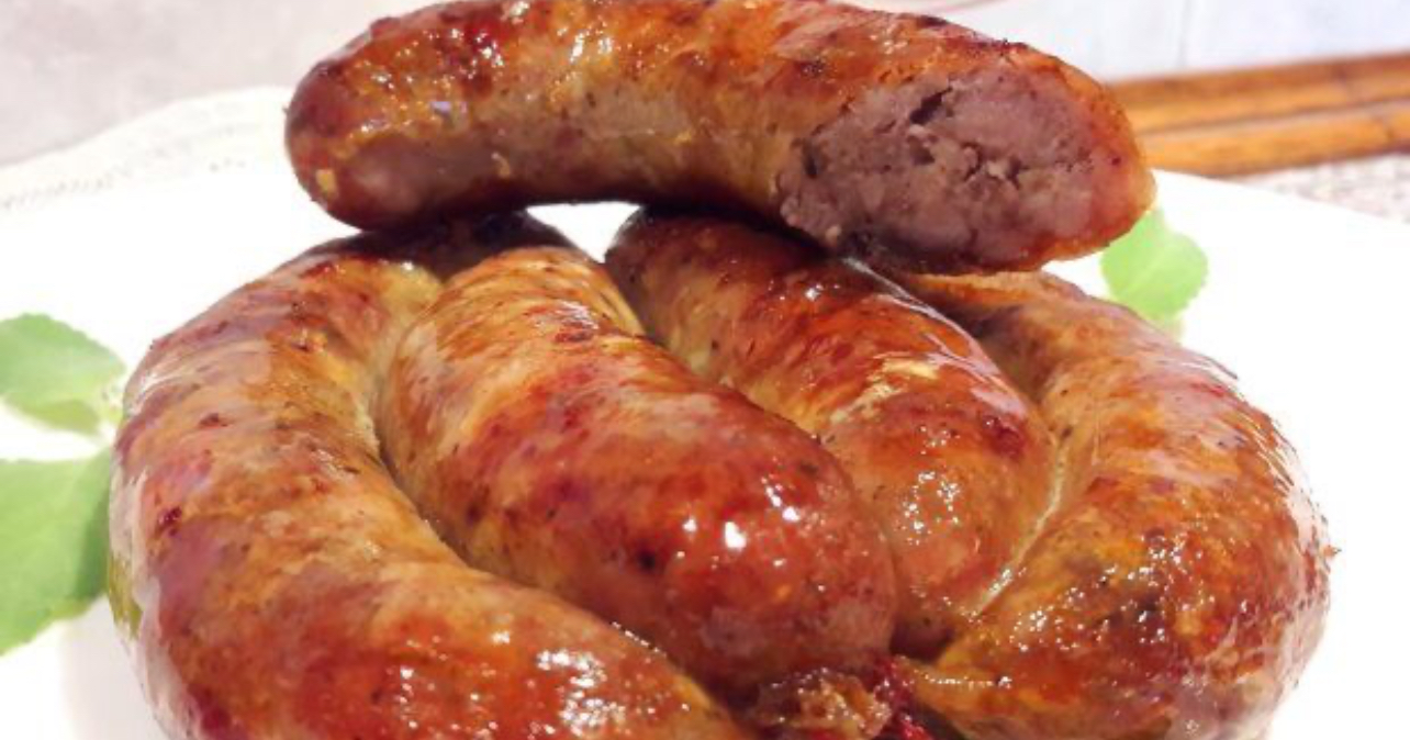 Домашняя колбаска.