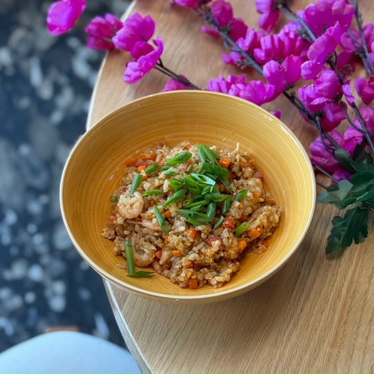 Тяхан с креветками