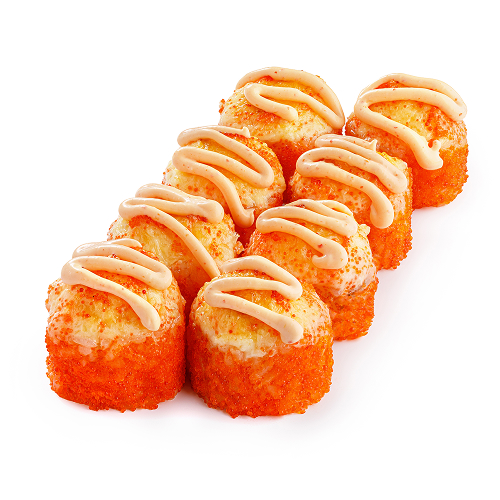 Запеченый спайси с копченым лососем 4 шт