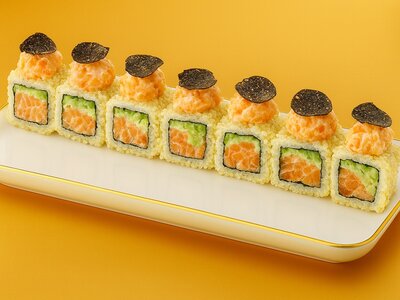 Ролл с лососем и трюфелем