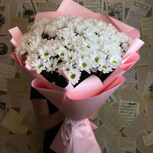 Букет из 21 кустовой хризантемы