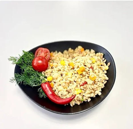 Булгур отварной с овощами