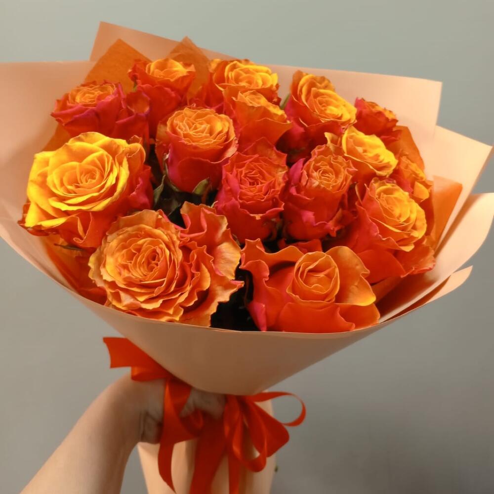 Букет оранжевых роз 
