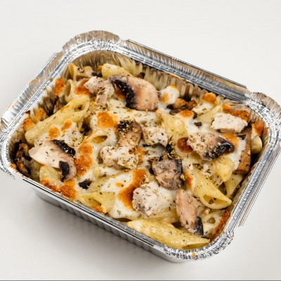 Паста с курицей и грибами