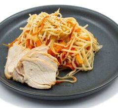 Яичная лапша с курицей
