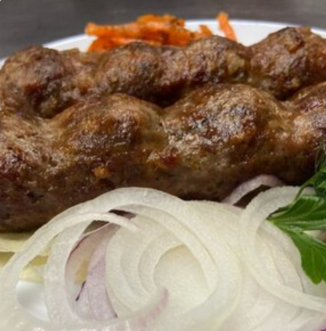 Люля-кебаб свинина и говядина на углях