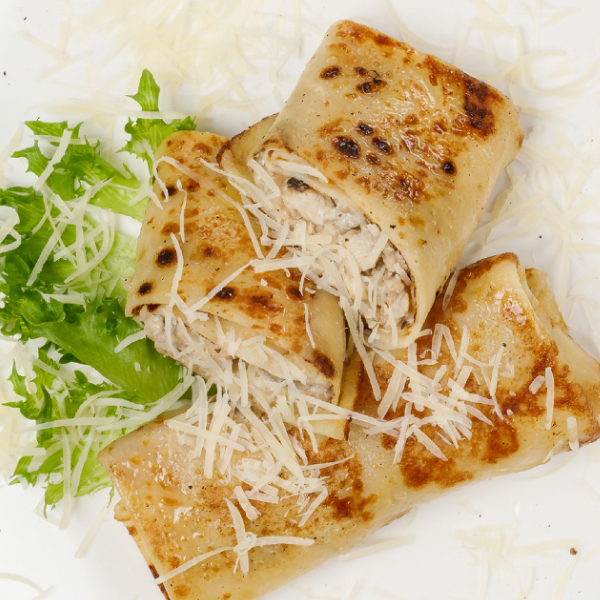 Блинчики с курицей и грибами