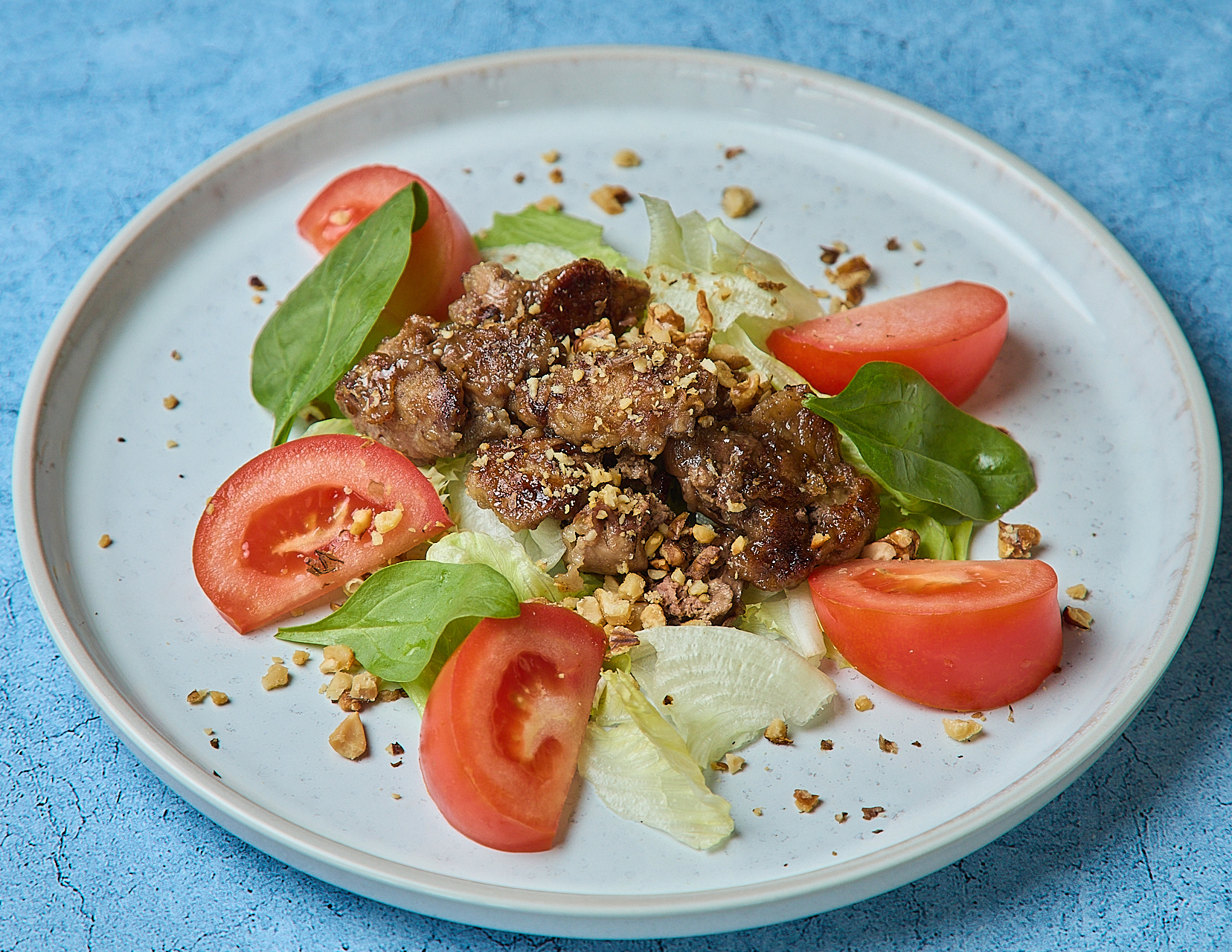 Теплый с печенью цыпленка