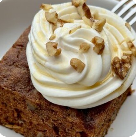 Морковный кекс с маскарпоне и сиропом топинамбура