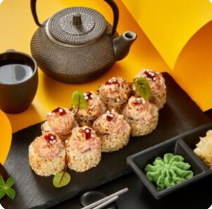 Опаленный тартар тунец