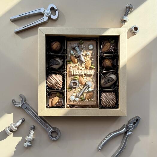 Набор с плиткой "Папочке"