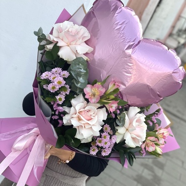 Букет "Розовое сердце"