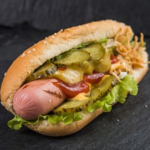 Хот-дог с молочной сосиской