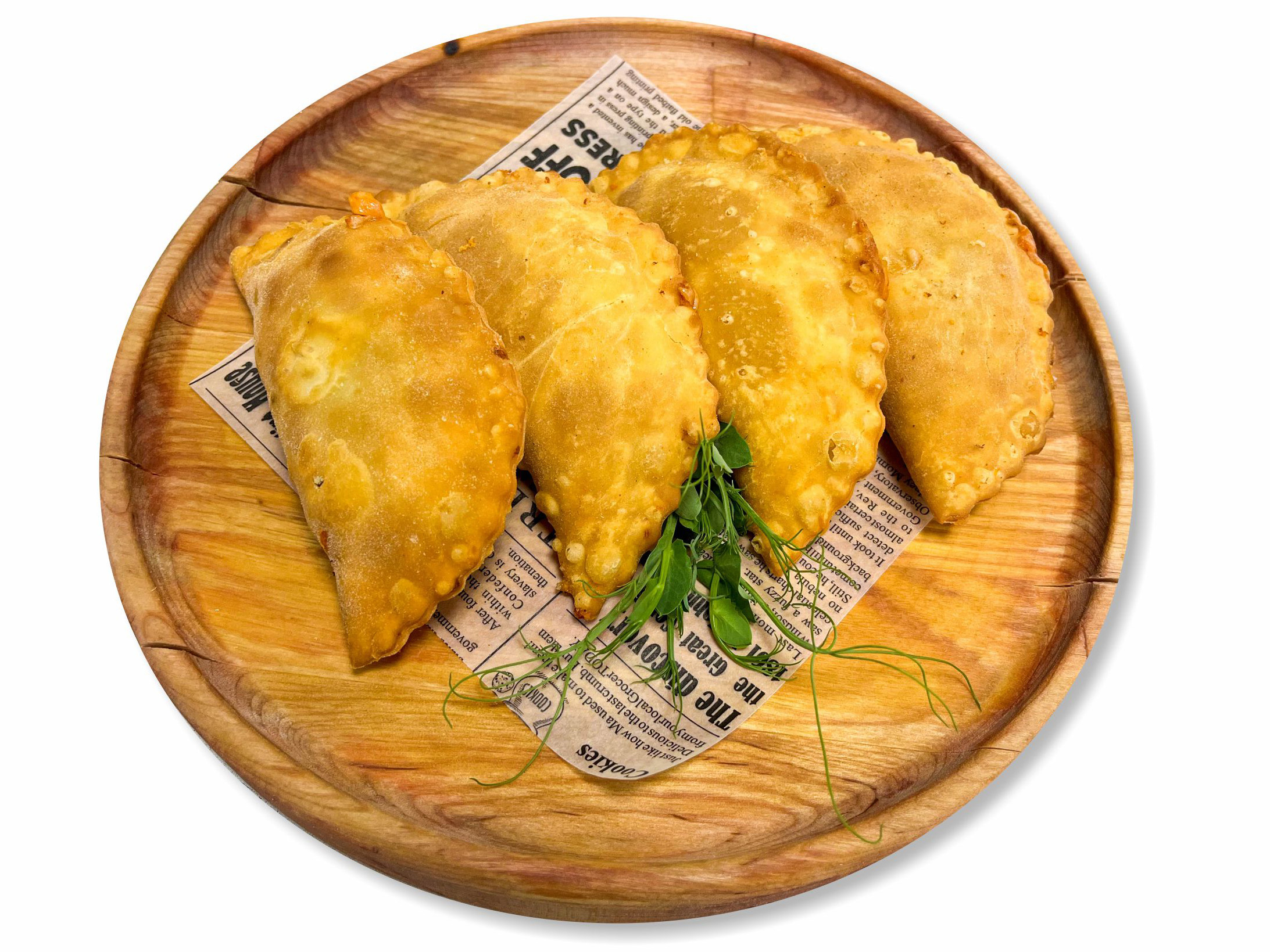 Чебуреки с сыром и ветчиной