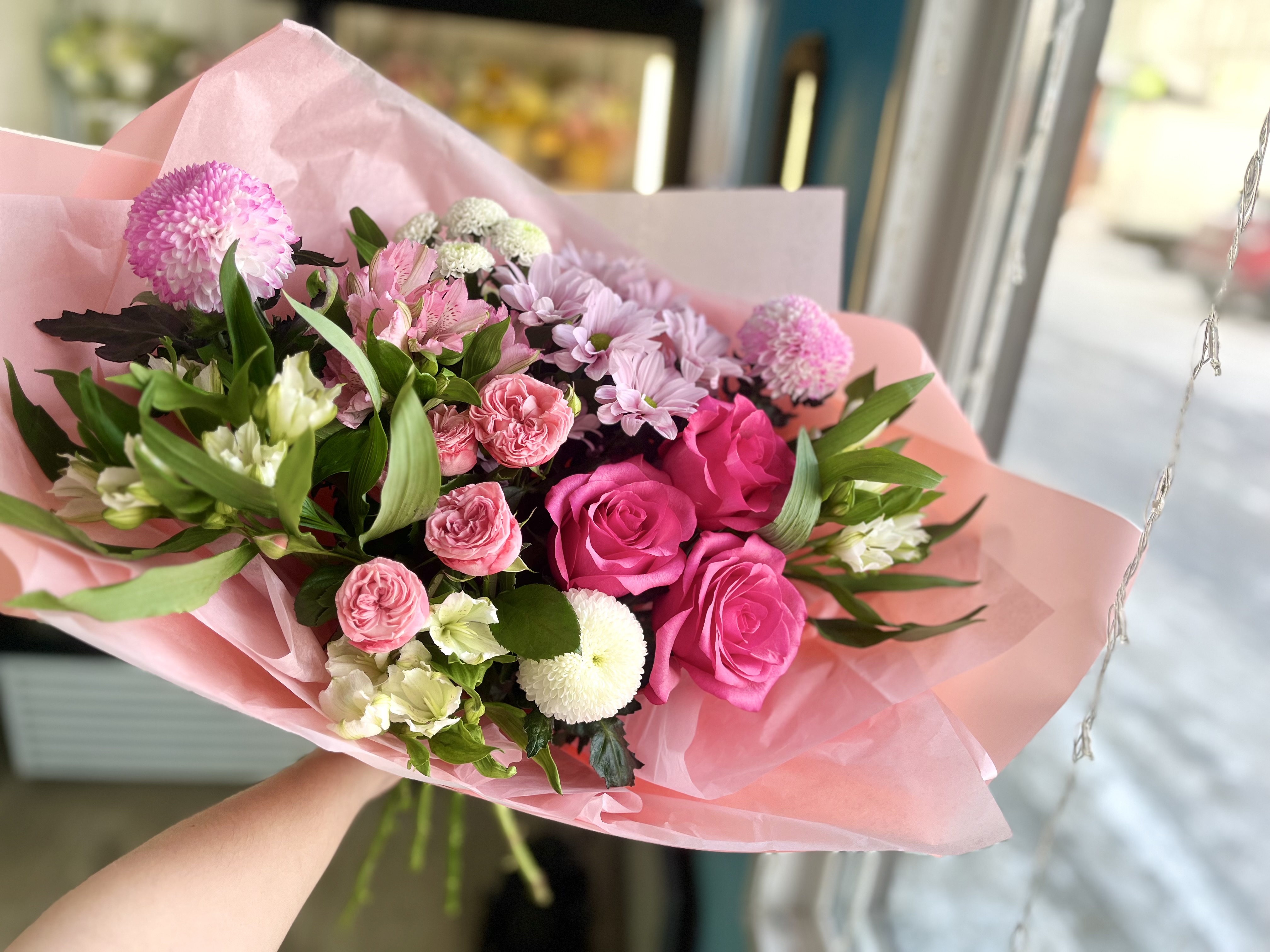 Раскидистый букет в нежных тонах