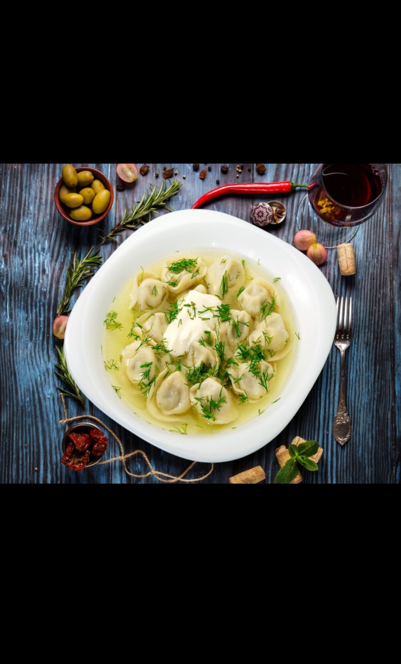 Пельмени с бульоном по- домашнему