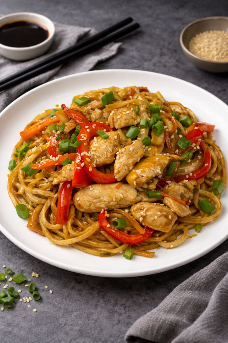  Wok-лапша с курицей