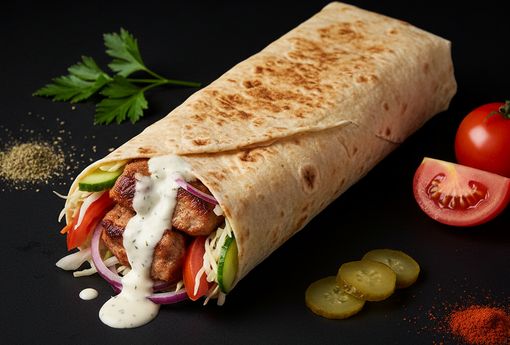 Шаурма из свинины огромная