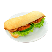 Панини с беконом и куриным филе терияки