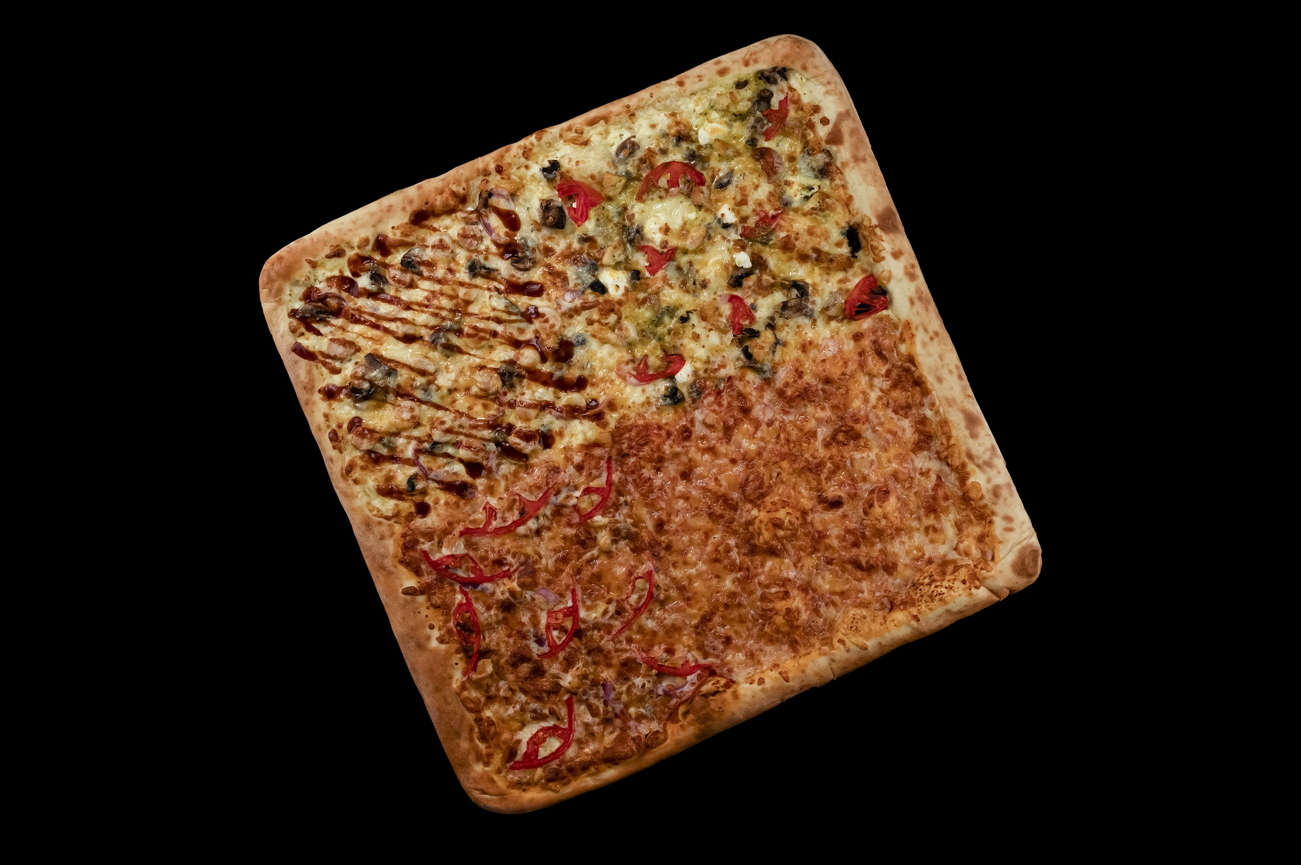 Пицца Цыпленок Хит 4 вкуса Квадро 45 см